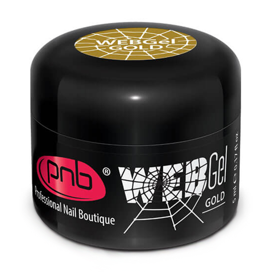 Гель-павутинка для дизайну нігтів UV/LED Web Gel Gold, 5 мл