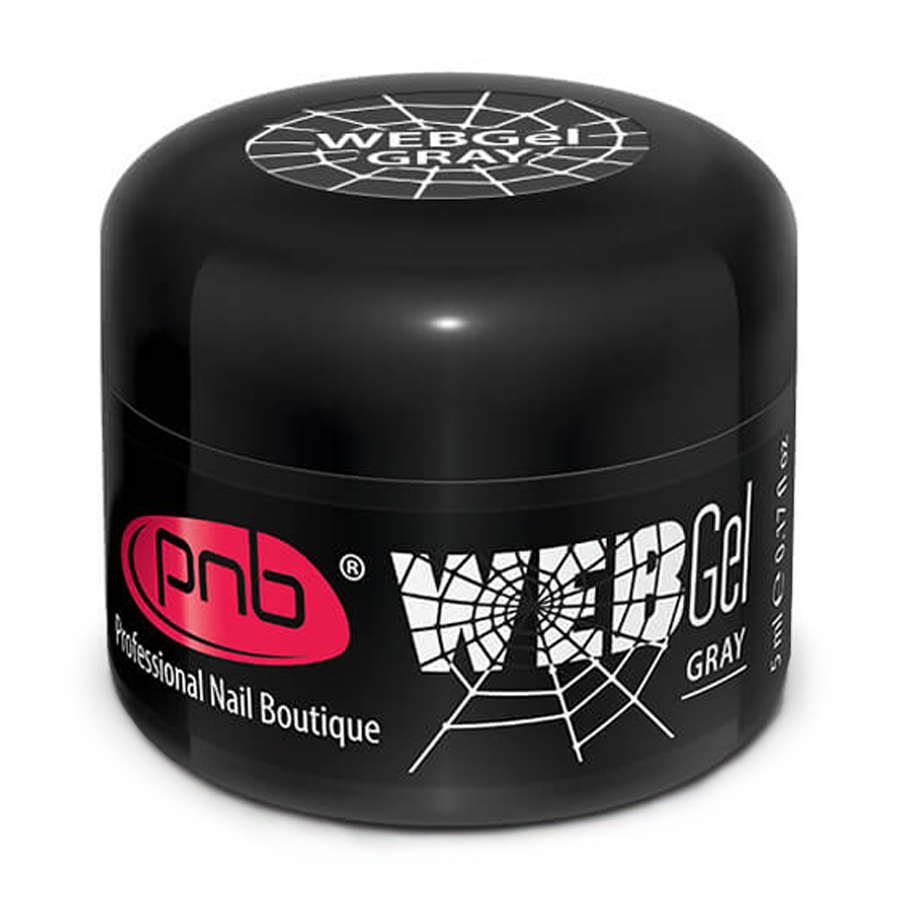 Гель-павутинка для дизайну нігтів UV/LED Web Gel Grey, 5 мл